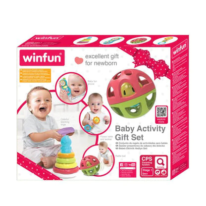 Coffret Jeux Bebe-4pcs-Baby Activity Gift Set+0mois