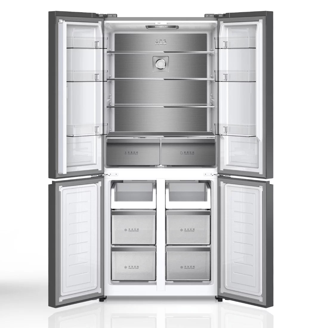 NASCO REFRIGERATEUR AMERICAIN QUATRE PORTES NOIR FAST COOLING - 500LT - SNASF2-64,4V1B