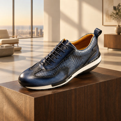 Importé - Chaussures Casual Homme en Cuir de Vachette Bout Rond Semelle Amortissante