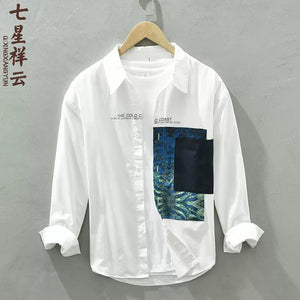 Importé - Chemise Pur Coton Homme Tendance Manche Longue