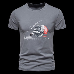 Importé - T-Shirt Col Rond Hommes Décontractés Manches Courtes En Coton