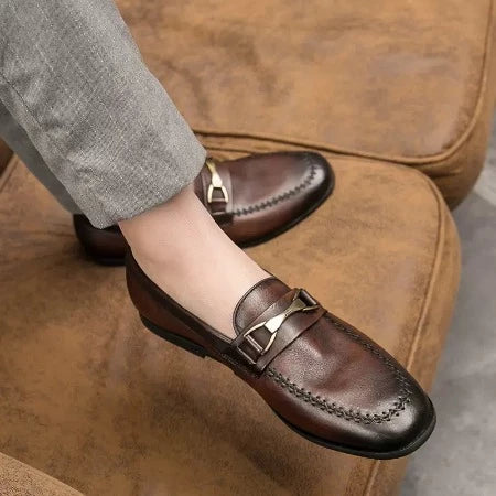 Importé - Chaussure Homme décontractées Moccasin Style Britannique En Cuir