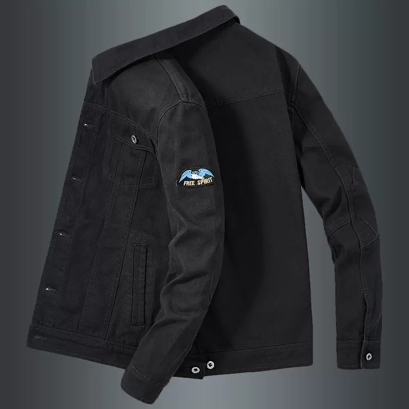 Importé - Jacket Pur Coton Jean Slim Homme Manches Longues