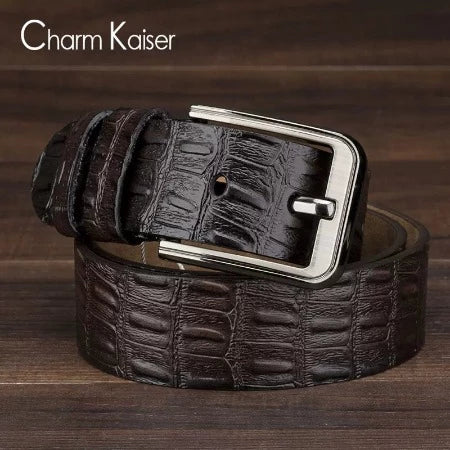 Importé - Ceinture Homme Rétro Confortable En Cuir Croco