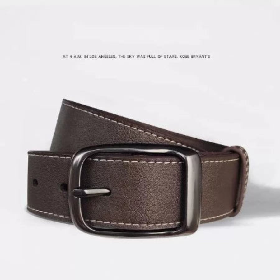 Importé - Ceinture Homme Tendance Cuir Grainé Surpiqué