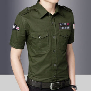 Importé - Chemise Homme Décontracté A Manches Courtes Coton 100 %