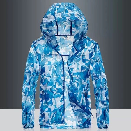 Importé - Pull Sport Homme Protection Solaire Ultra-Mince En Soie A Capuche