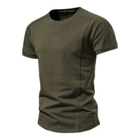 Importé - T-Shirt Hommes Décontractés Col Rond Manches Courtes Style Américain