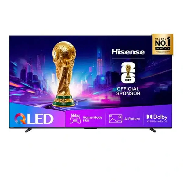 TV HISENSE 100″ - QLED - CONNECTÉE - SMART VIDAA - ULTRA HD - HDMI- USB - RJ45 - WIFI - BT - COMMANDE VOCALE - 100Q7Q-RM