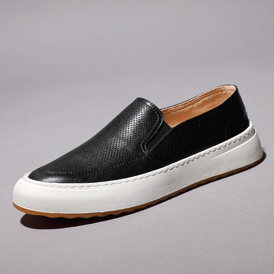 Importé - Chaussure Homme En Cuir Semelle Souple Sans Lacets