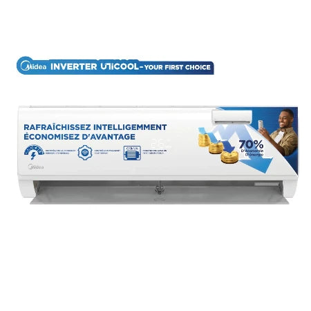 MIDEA SPLIT UNICOOL 2CV INVERTER R410A - MSAF24C-18CRDN1