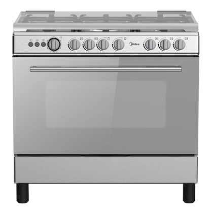MIDEA GAZINIERE 5 FEUX INOX ALLUM AUTO ROTISSERIE - 36LMG5G027-C