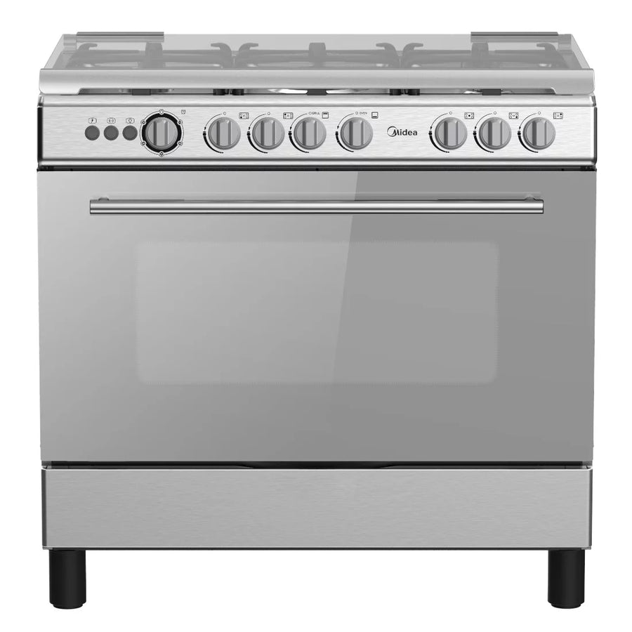 MIDEA GAZINIERE 5 FEUX INOX ALLUM AUTO ROTISSERIE - 36LMG5G027-C