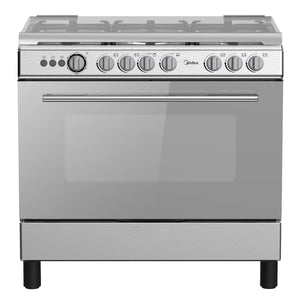 MIDEA GAZINIERE 5 FEUX INOX - ALLUM AUTO - ROTISSERIE - 36LMG5G027-C