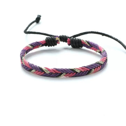 Importé - Bracelet Homme En Lin Tissées Et Nœuds Tendance