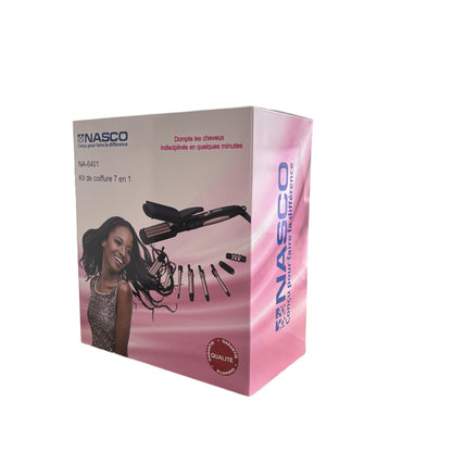NASCO FER A LISSER KIT DE COIFFURE 7 EN 1 FER A LISSER - NA-6401