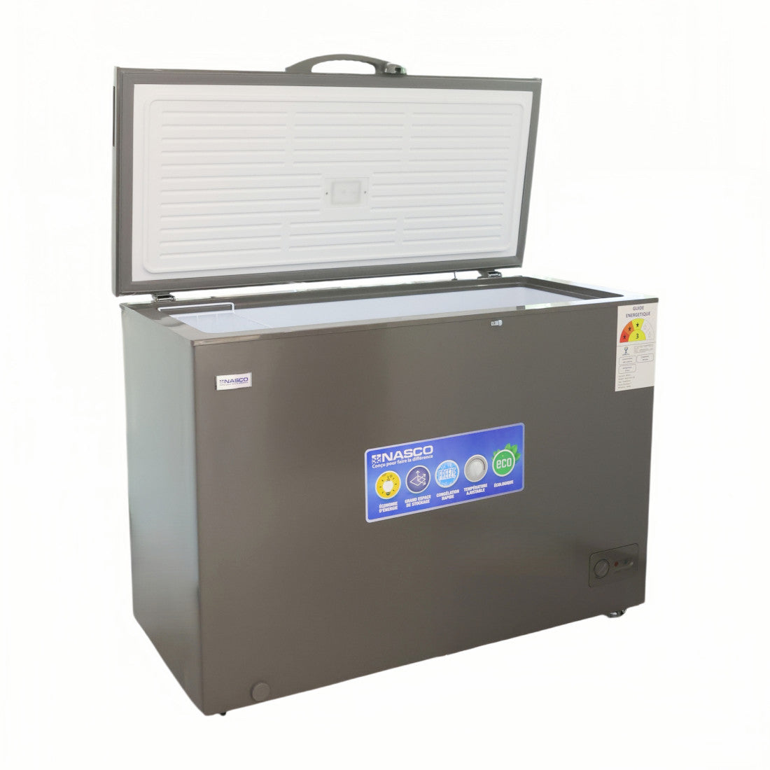 NASCO CONGELATEUR HORIZONTAL GRIS 299LT ECO ENERGIE - NASCF-425-LM