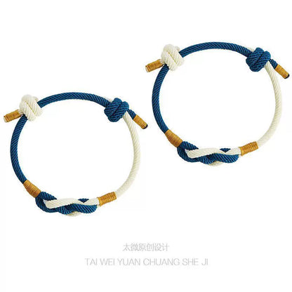 Importé - Bracelet Homme En Lin Tissées Et Nœuds Tendance