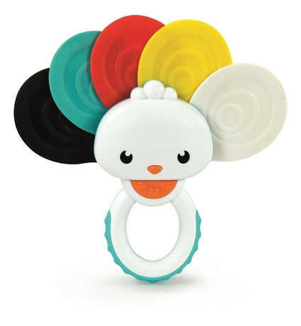 Hochet Bebe paon rainbow+3mois