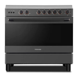 TOSHIBA GAZINIERE 5 FEUX GRIS-NOIR ALLUMAGE AUTO - TBA-36LMG5G089KS