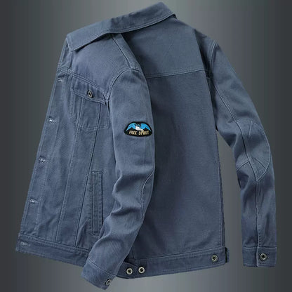 Importé - Jacket Pur Coton Jean Slim Homme Manches Longues