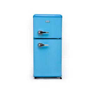 NASCO MINI REFRIGERATEUR RETRO BLEU DEUX PORTES - 110LT - NASF2-110RT