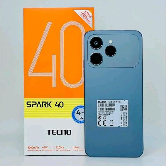Tecno Spark 40 - 6.67" - 128/8Go - 50Mpx - 5200 mAh