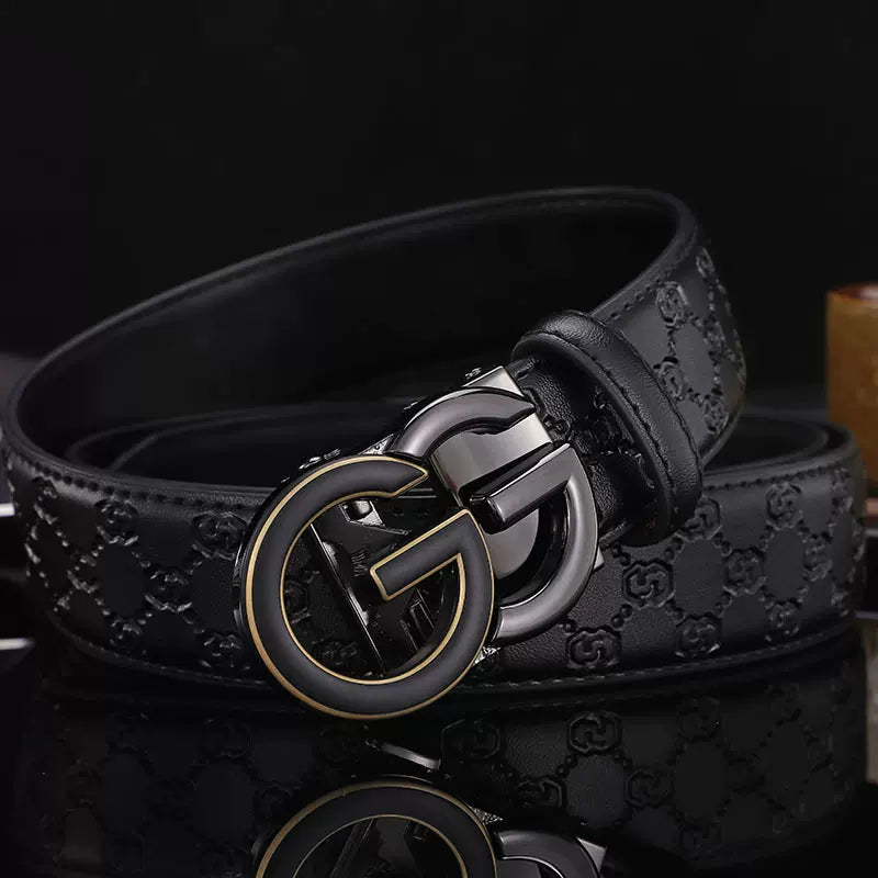Importé - Ceinture Homme Décontractée A Boucle Automatique 100% En Cuir