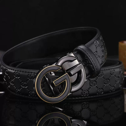 Importé - Ceinture Homme Décontractée A Boucle Automatique 100% En Cuir