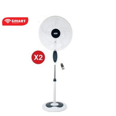 SMART TECHNOLOGY VENTILATEURS SMART 18" RECHARGEABLE - (2PC/CRT) - Blanc - STV-1840RCC