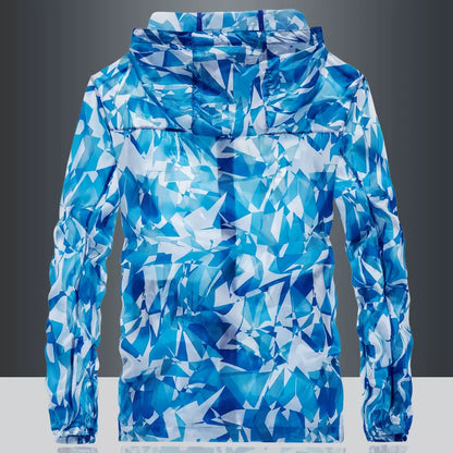Importé - Pull Sport Homme Protection Solaire Ultra-Mince En Soie A Capuche