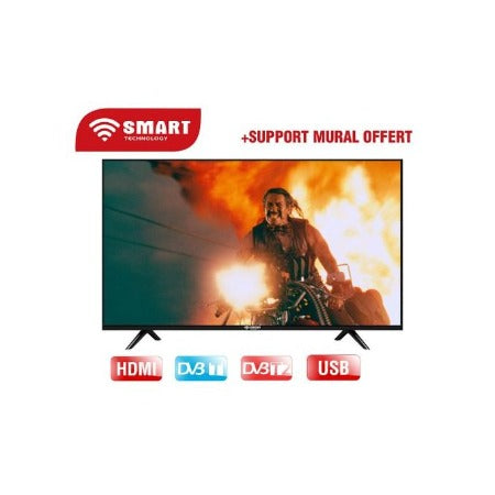 SMART TECHNOLOGY TV LED 42" FHD WIFI-ANDROID 12  CONNECTE - STT-4355CS - 12 Mois De Garantie