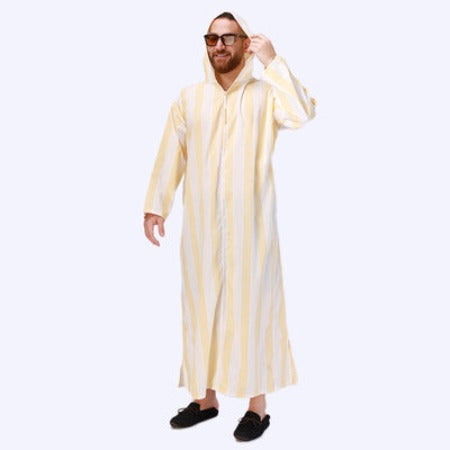 Importé - Boubou Homme Marocain Manches Longues Avec Capuche