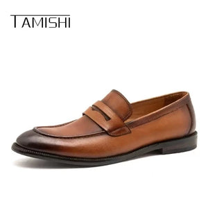 Importé - Chaussure Homme Moccasin Tendance Style Britannique En Cuir