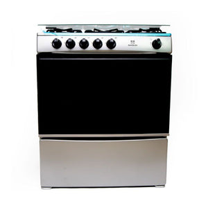 NASCO GAZINIERE 5 FEUX - 80x60 - INOX-NOIR SANS COUVERTURE VITRÉE - NASGC-80X60-CTZ