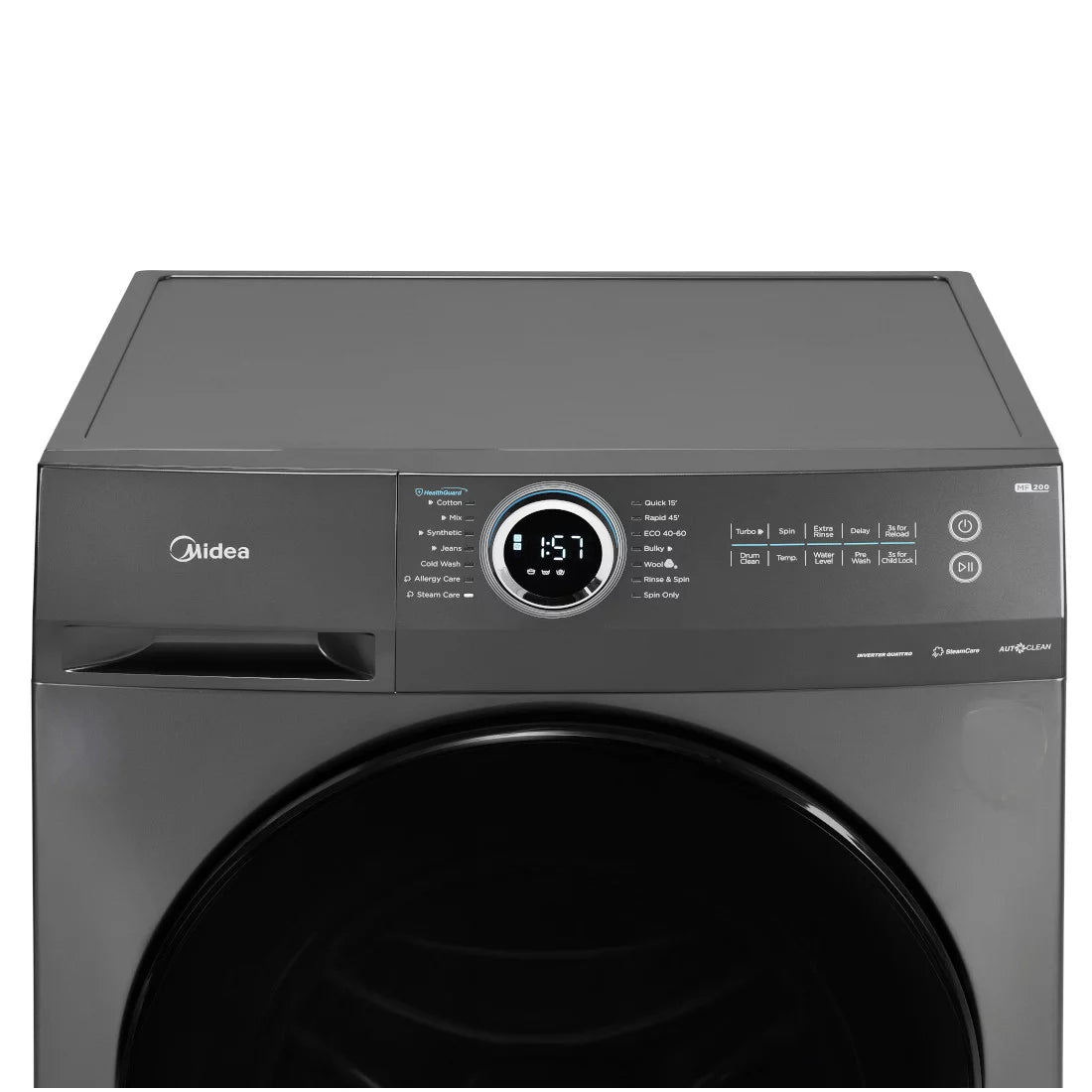 MIDEA MACHINE A LAVER 8KG INVERTER QUATRO STERILISANT HEALTHGUARD - MF200W80WB/T