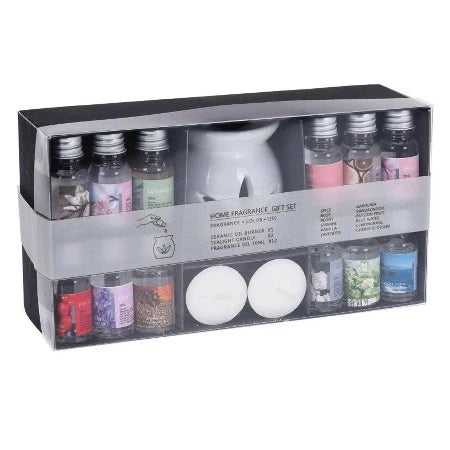 Coffret Senteur-15pcs-Bruleur+Bougies CP+ Senteurs Liquides