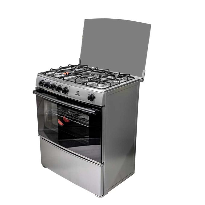 NASCO GAZINIERE 5 FEUX COUVERTURE VITREE 80x60CM - NASGC-AMG80S