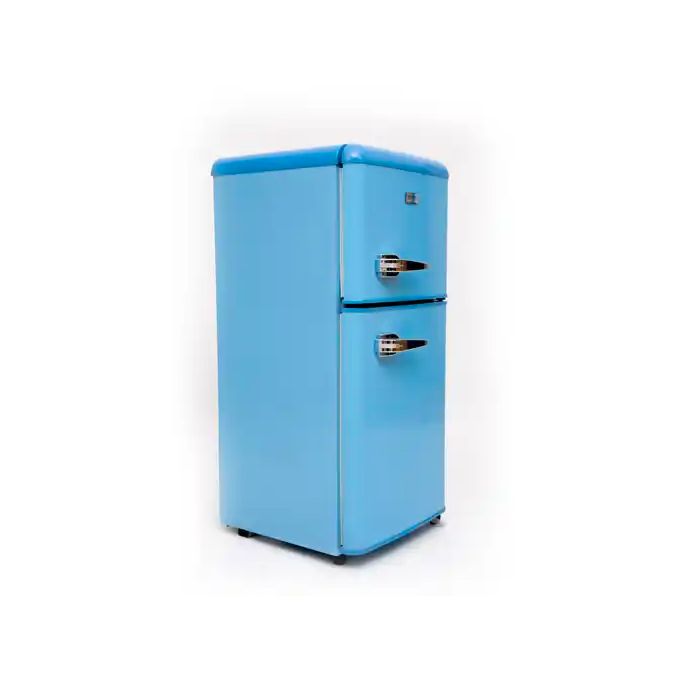 NASCO MINI REFRIGERATEUR RETRO BLEU DEUX PORTES - 110LT - NASF2-110RT