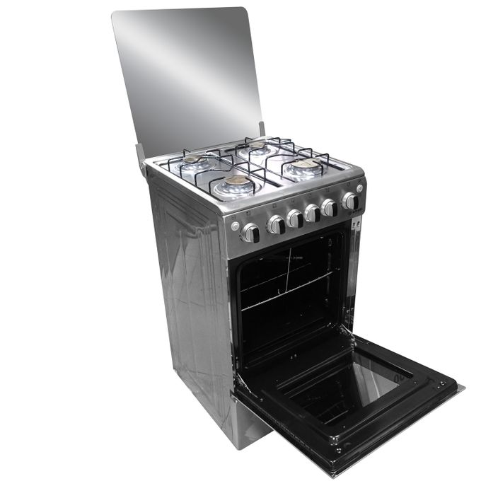 SMART TECHNOLOGY Cuisinière - Gaz 4 Feux Avec Four -Allumage Automatique - 50 X 50 Cm - Inox - STC-5050I