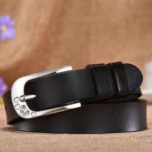 Importé - Ceinture Femme Confortable En Cuir Véritable