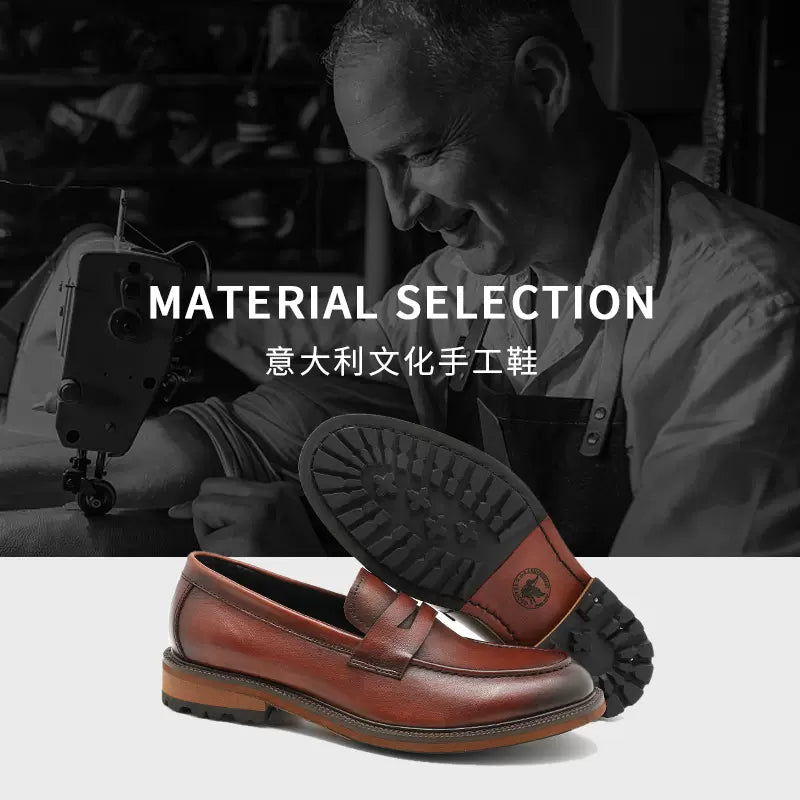 Importé - Chaussure Homme Mocassin Britannique Cuir Large Semelle