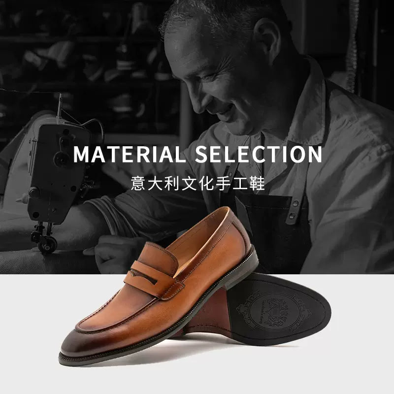 Importé - Chaussure Homme Moccasin Tendance Style Britannique En Cuir