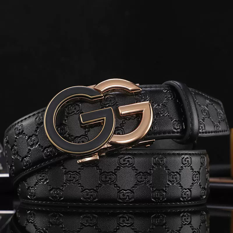 Importé - Ceinture Homme Décontractée A Boucle Automatique 100% En Cuir