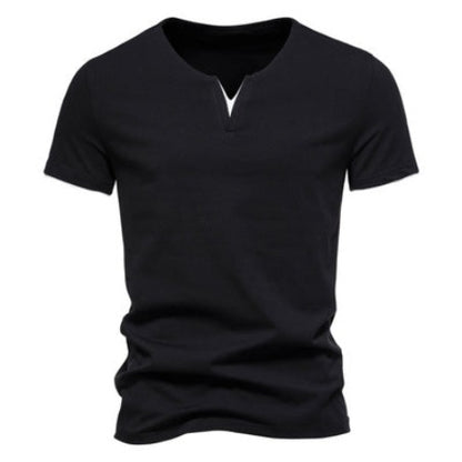 Importé - T-Shirt Hommes Décontractés Col V Manches Courtes