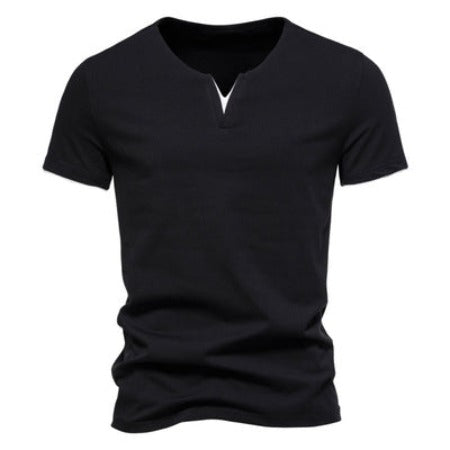 Importé - T-Shirt Hommes Décontractés Col V Manches Courtes