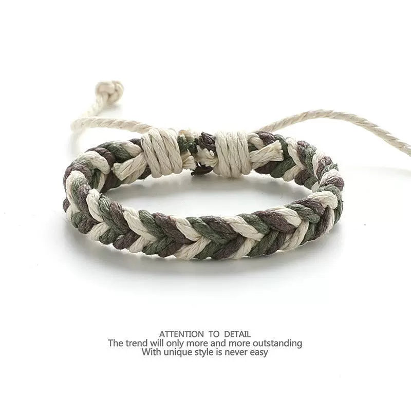 Importé - Bracelet Homme En Lin Tissées Et Nœuds Tendance