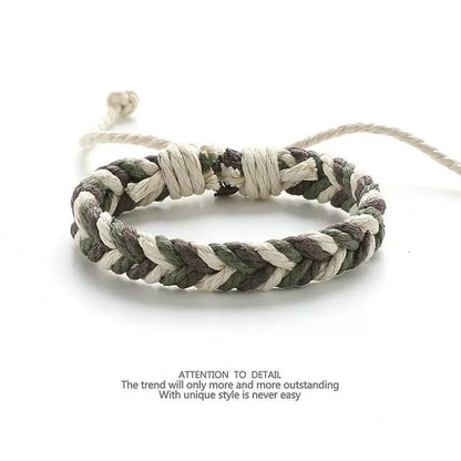 Importé - Bracelet Homme En Lin Tissées Et Nœuds Tendance