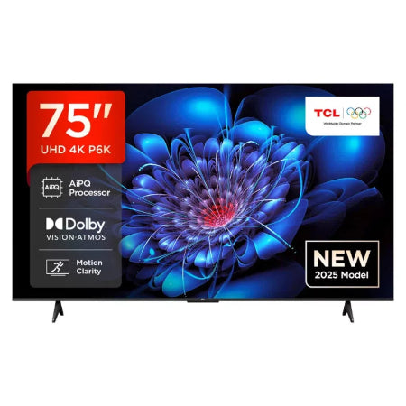TCL TV LED 75'' SMART GOOGLE 4K HDR AiPQ PRO PROCESSOR - 75P6K
