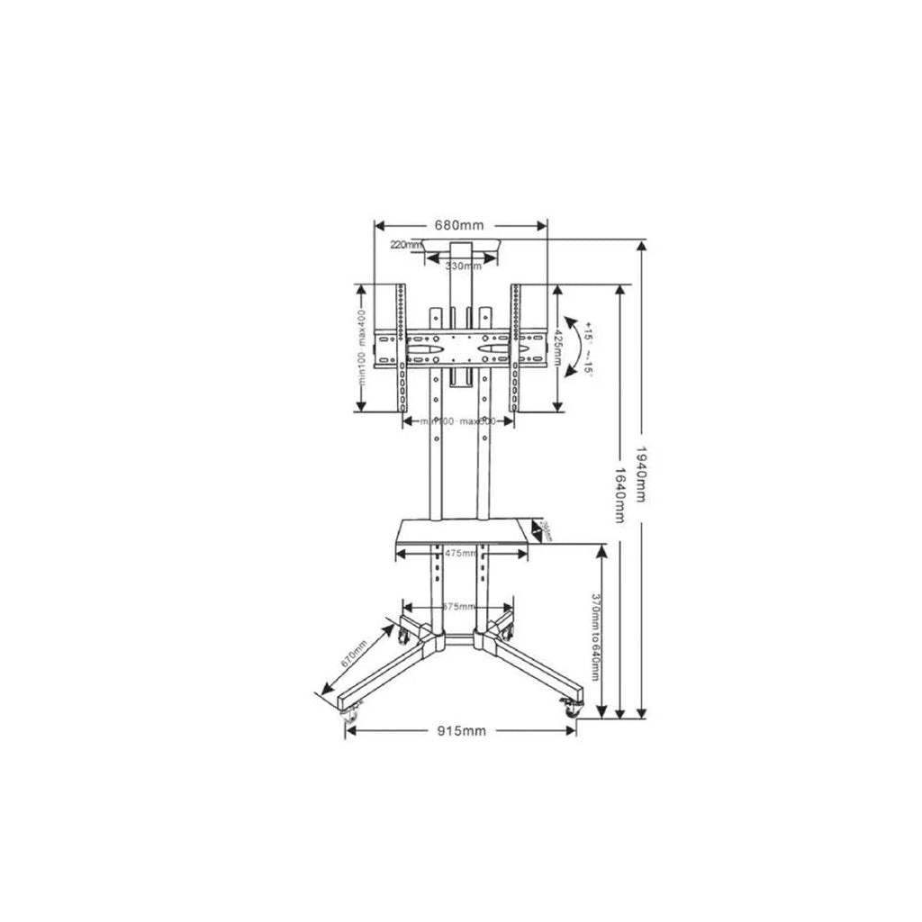 NASCO SUPPORT TV SUR PIED 32-70" - MCR-1500